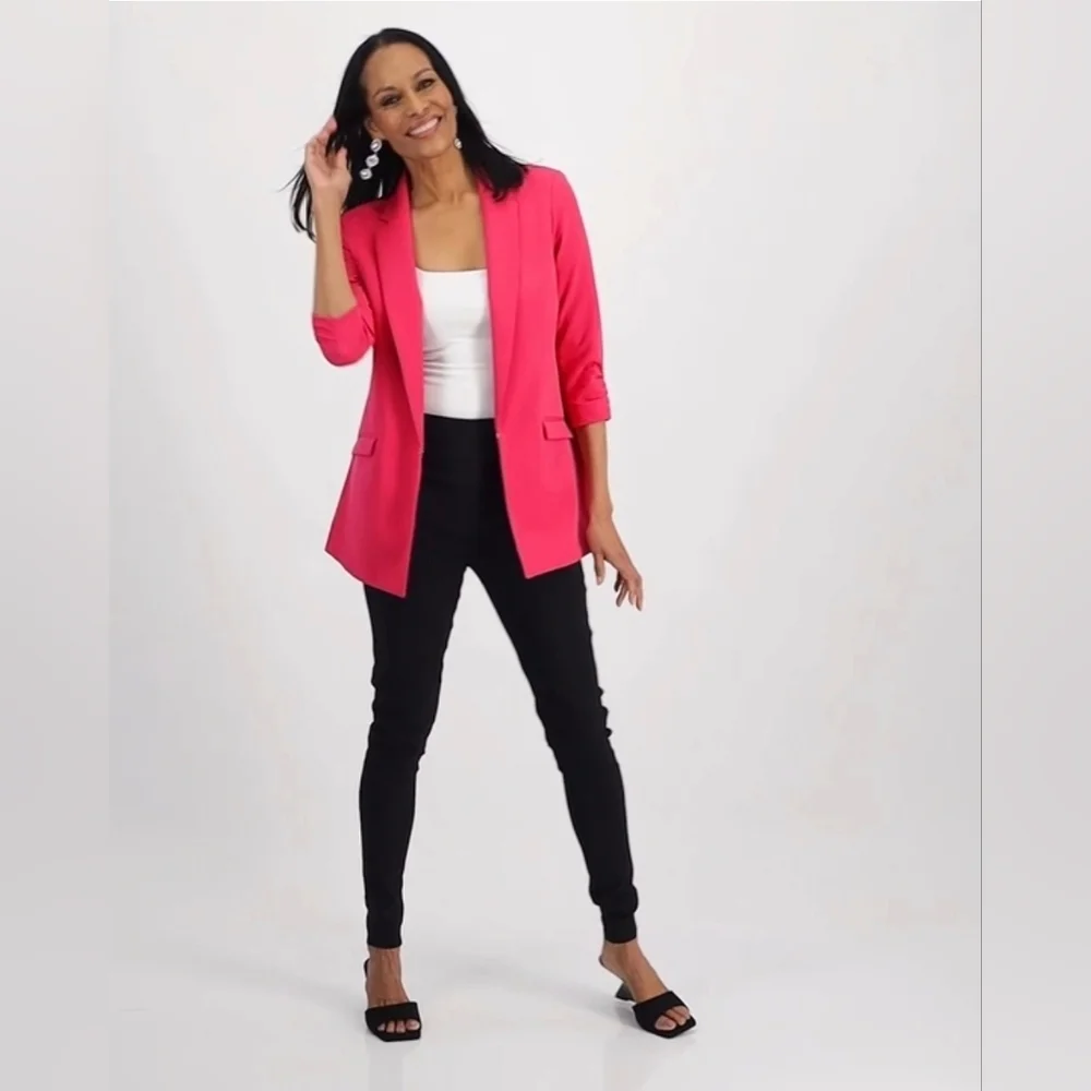 I.N.C. Coral Blazer -- International Concepts Women's Menswear Size Medium - Picture 1 of 8